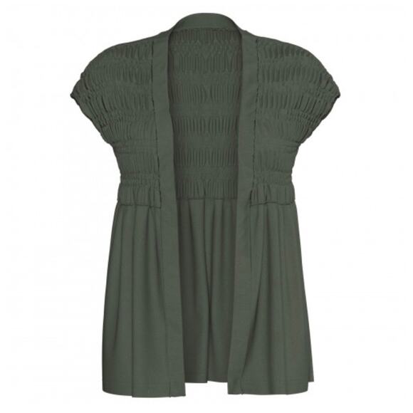 LULAROE Kaylin Cardigan Green Smocked Short Sleeve Fall Layering | Medium - Picture 1 of 7